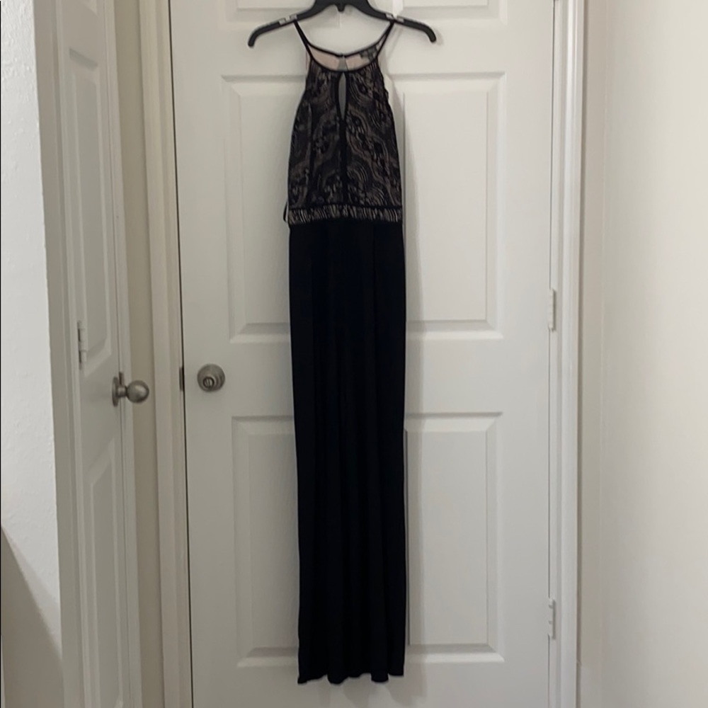 High neck lace jumpsuit